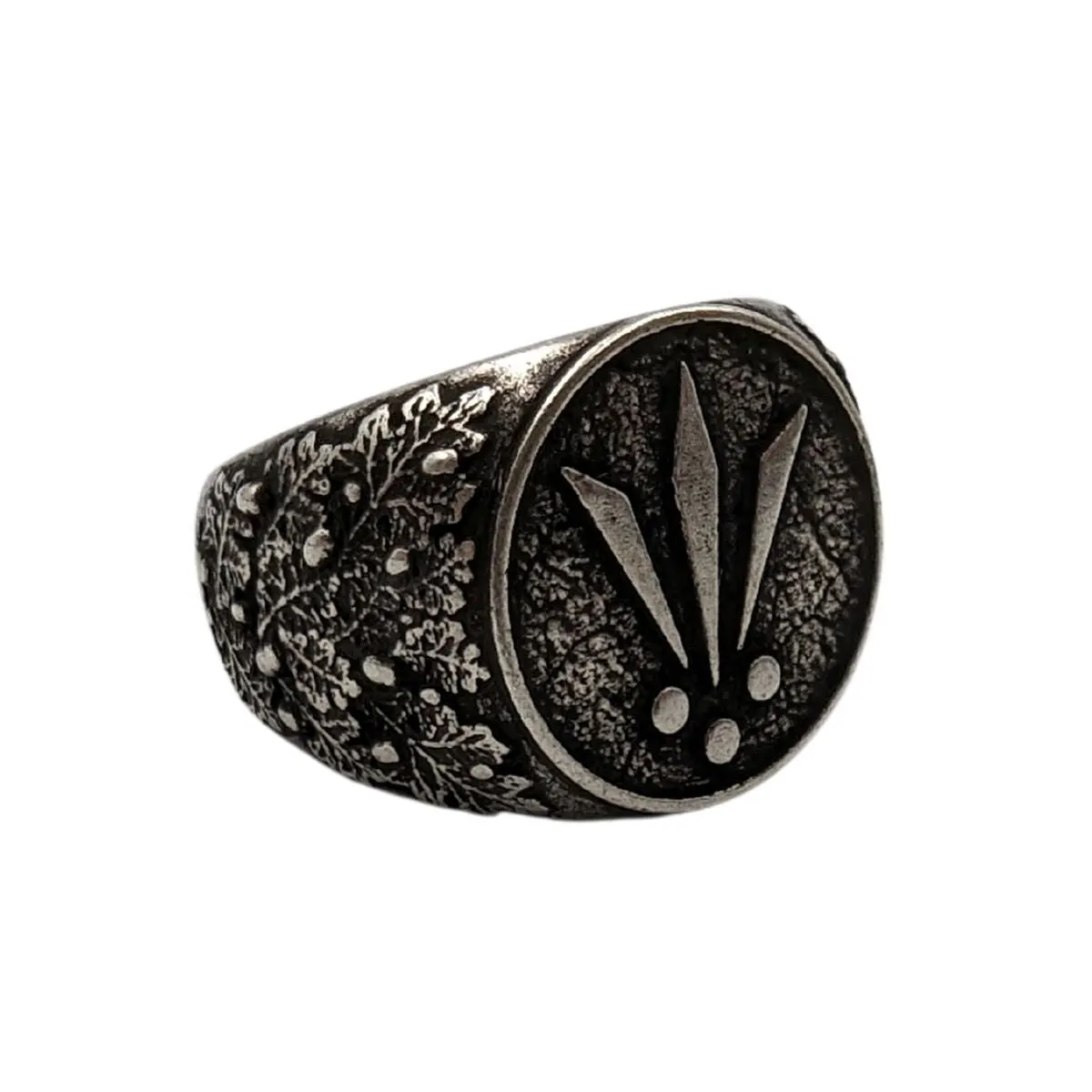 Awen signet bronze ring