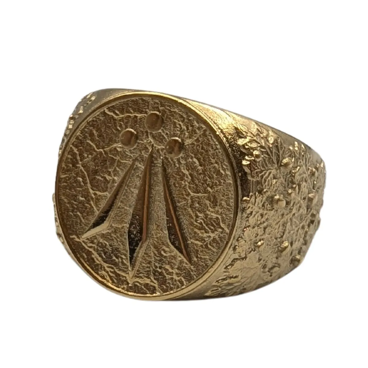Awen signet bronze ring