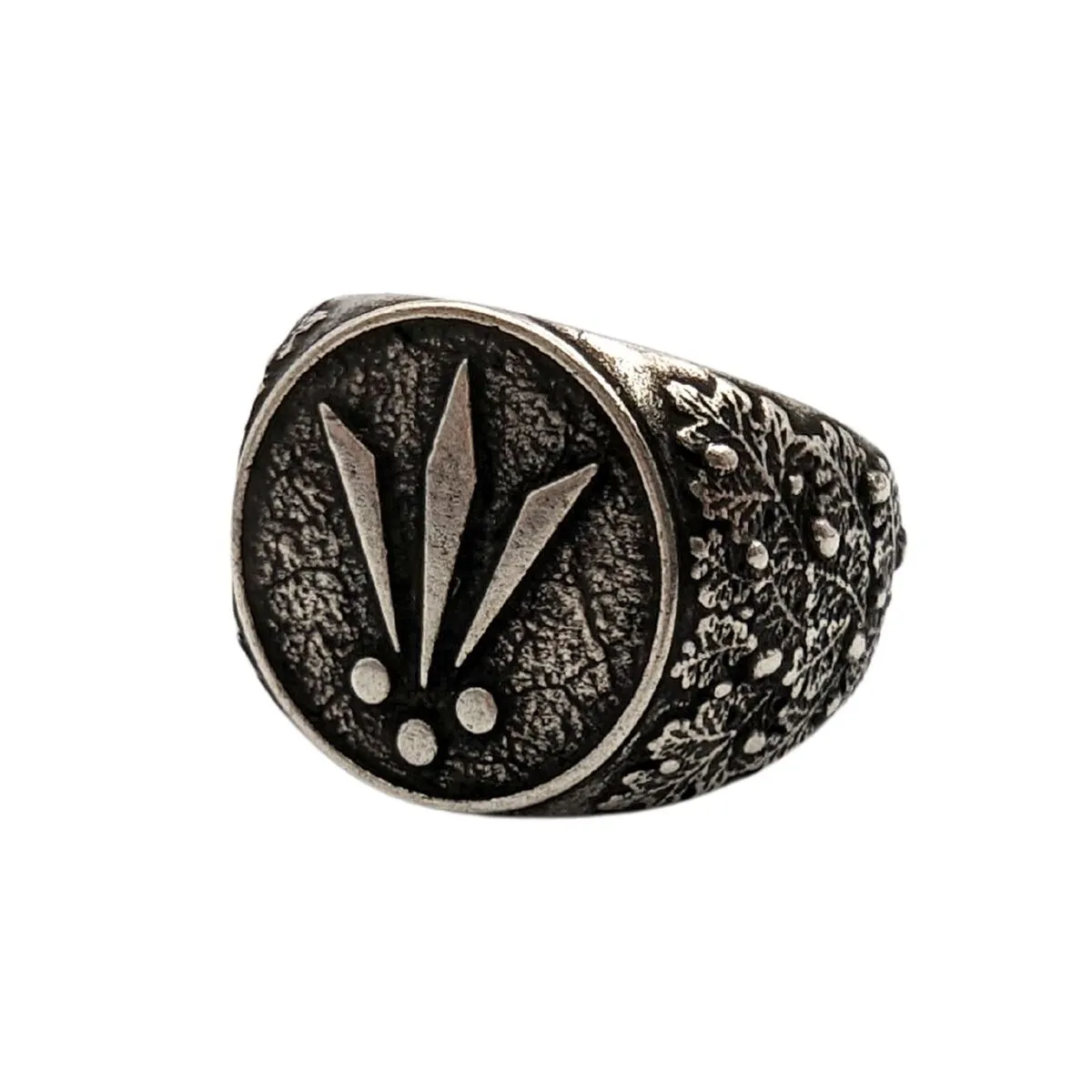 Awen signet bronze ring