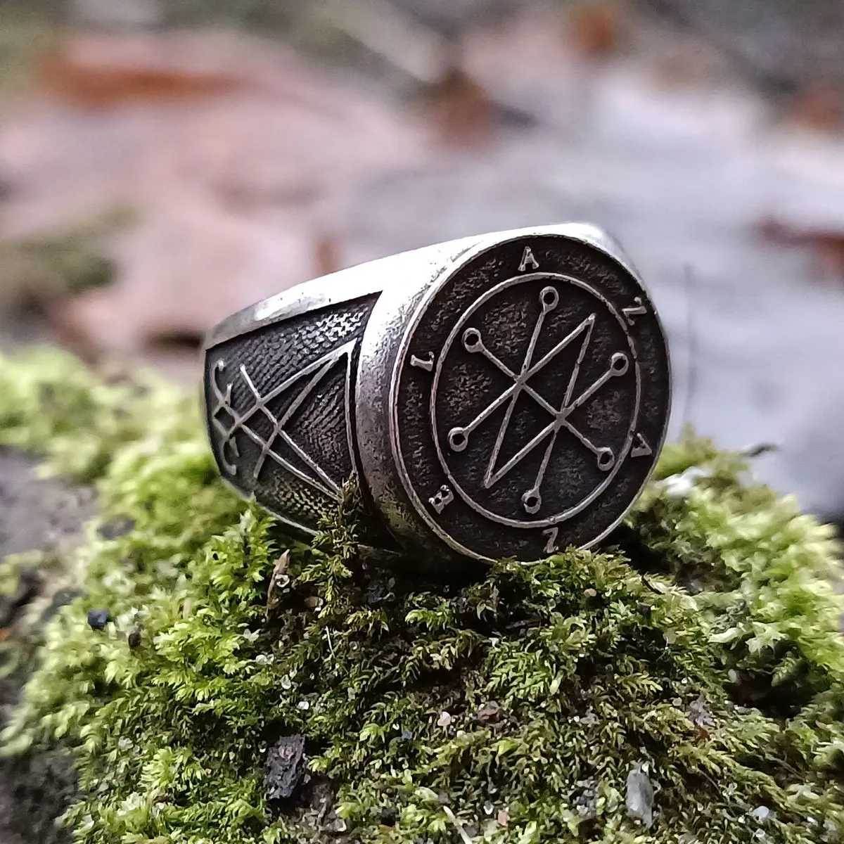 Azazel sigil demon bronze ring