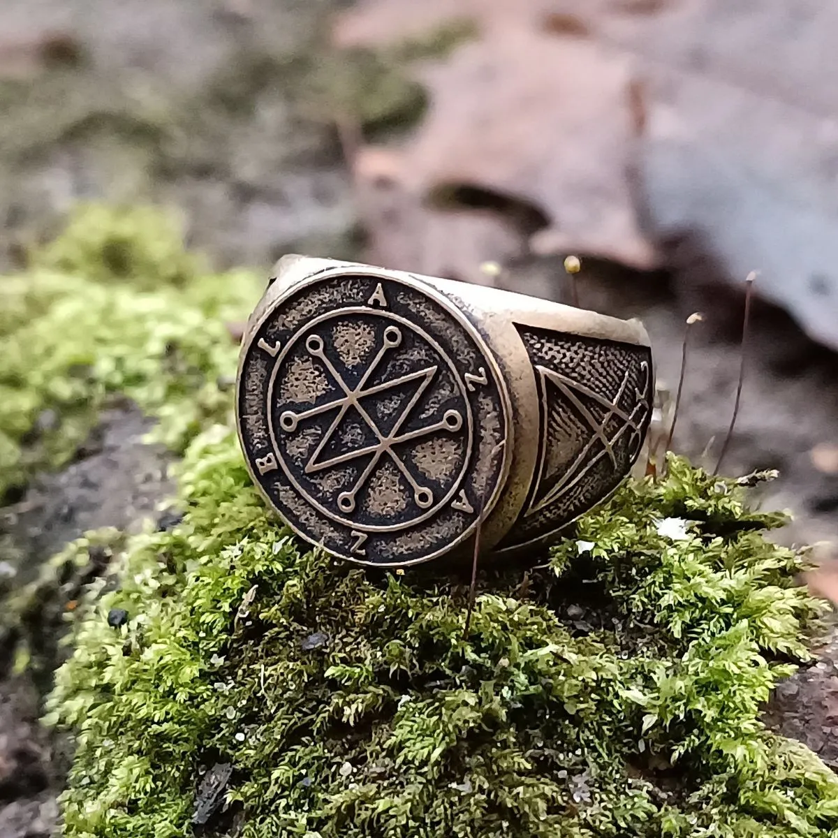 Azazel sigil demon bronze ring