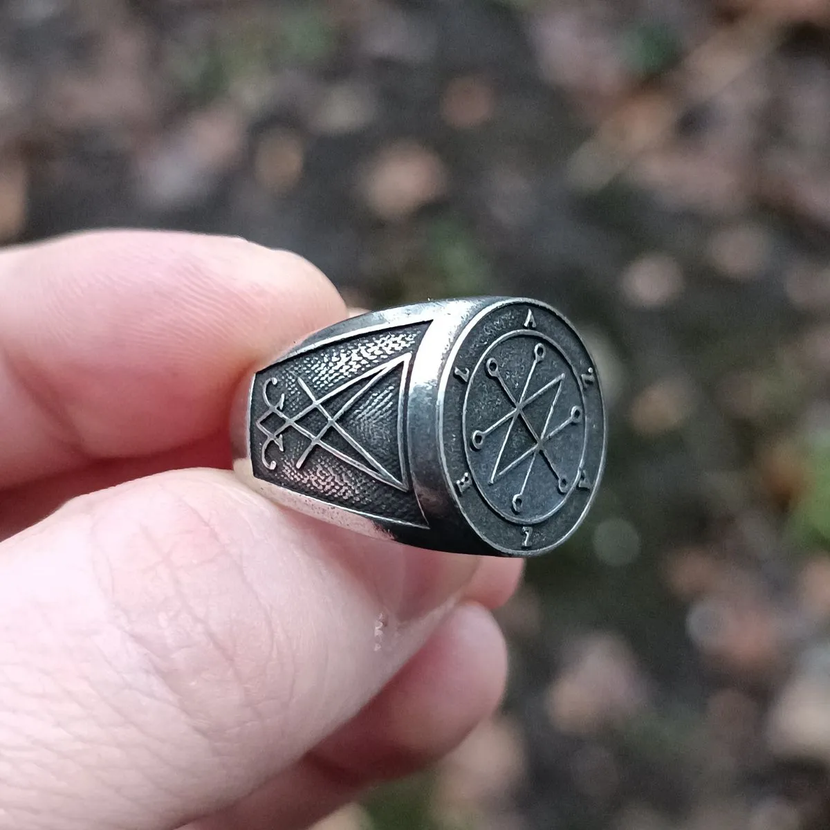 Azazel sigil demon bronze ring