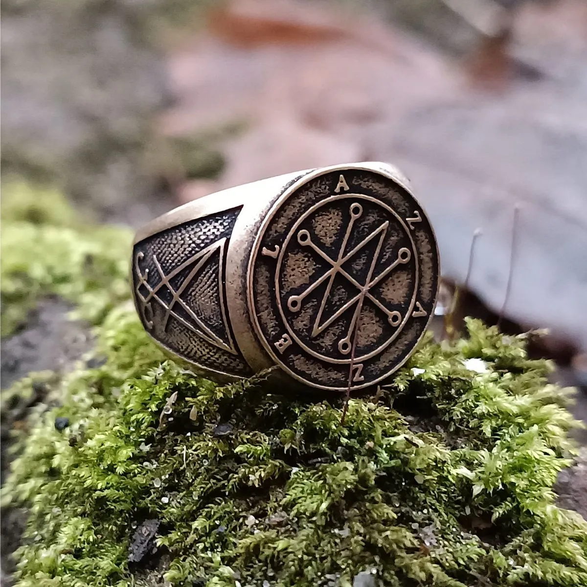 Azazel sigil demon bronze ring