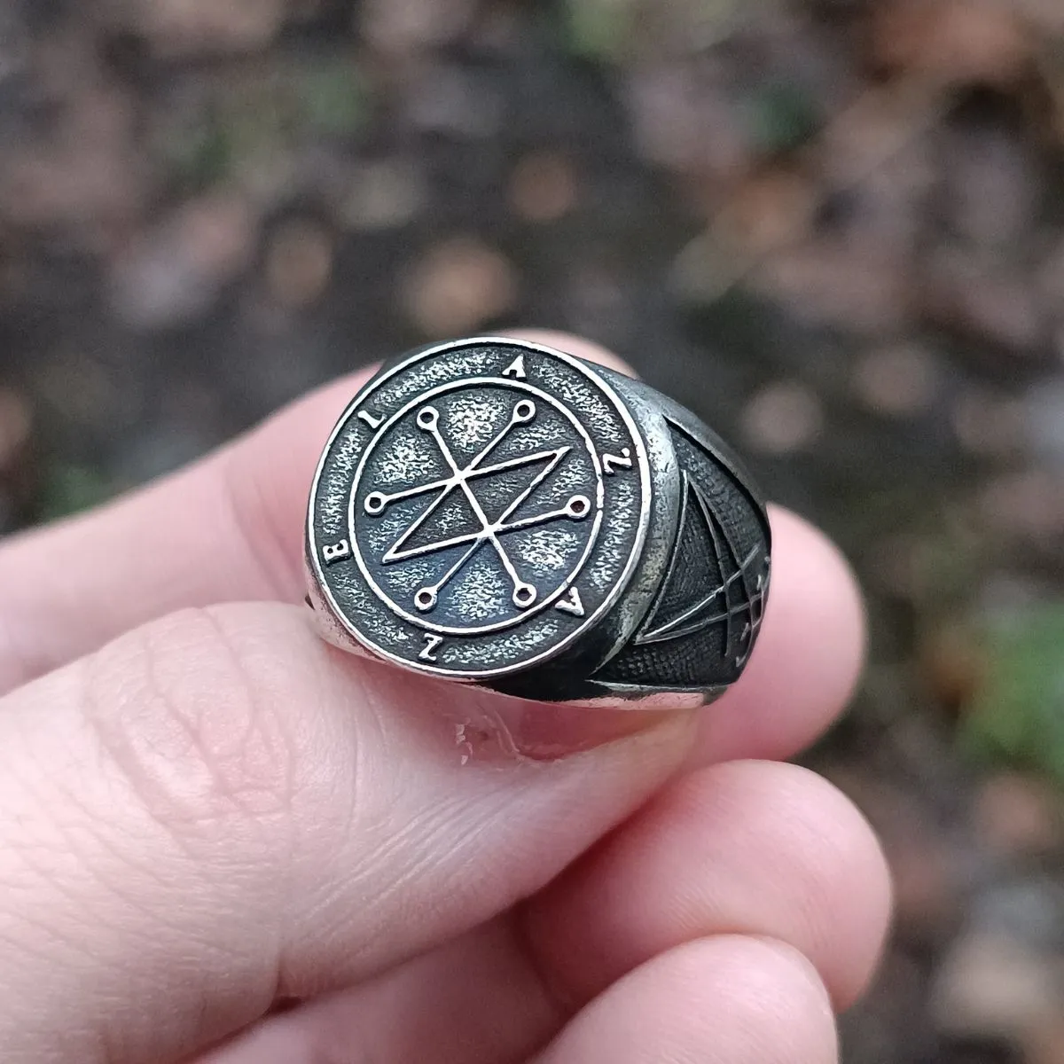 Azazel sigil demon bronze ring