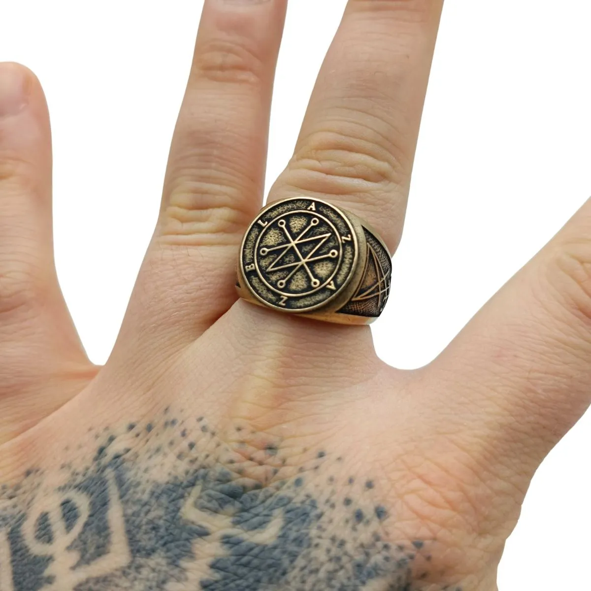 Azazel sigil demon bronze ring