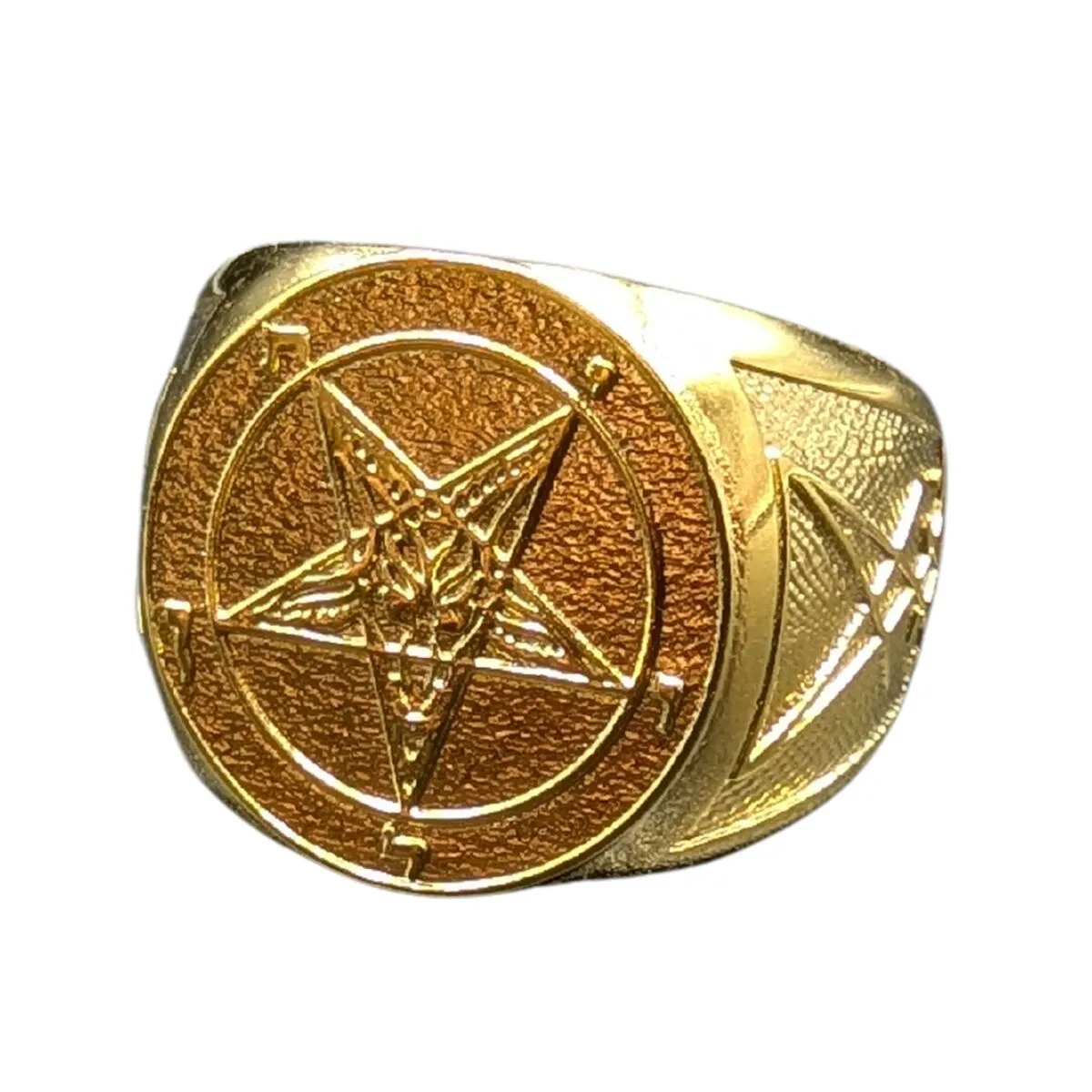 Baphomet sigil ring from bronze