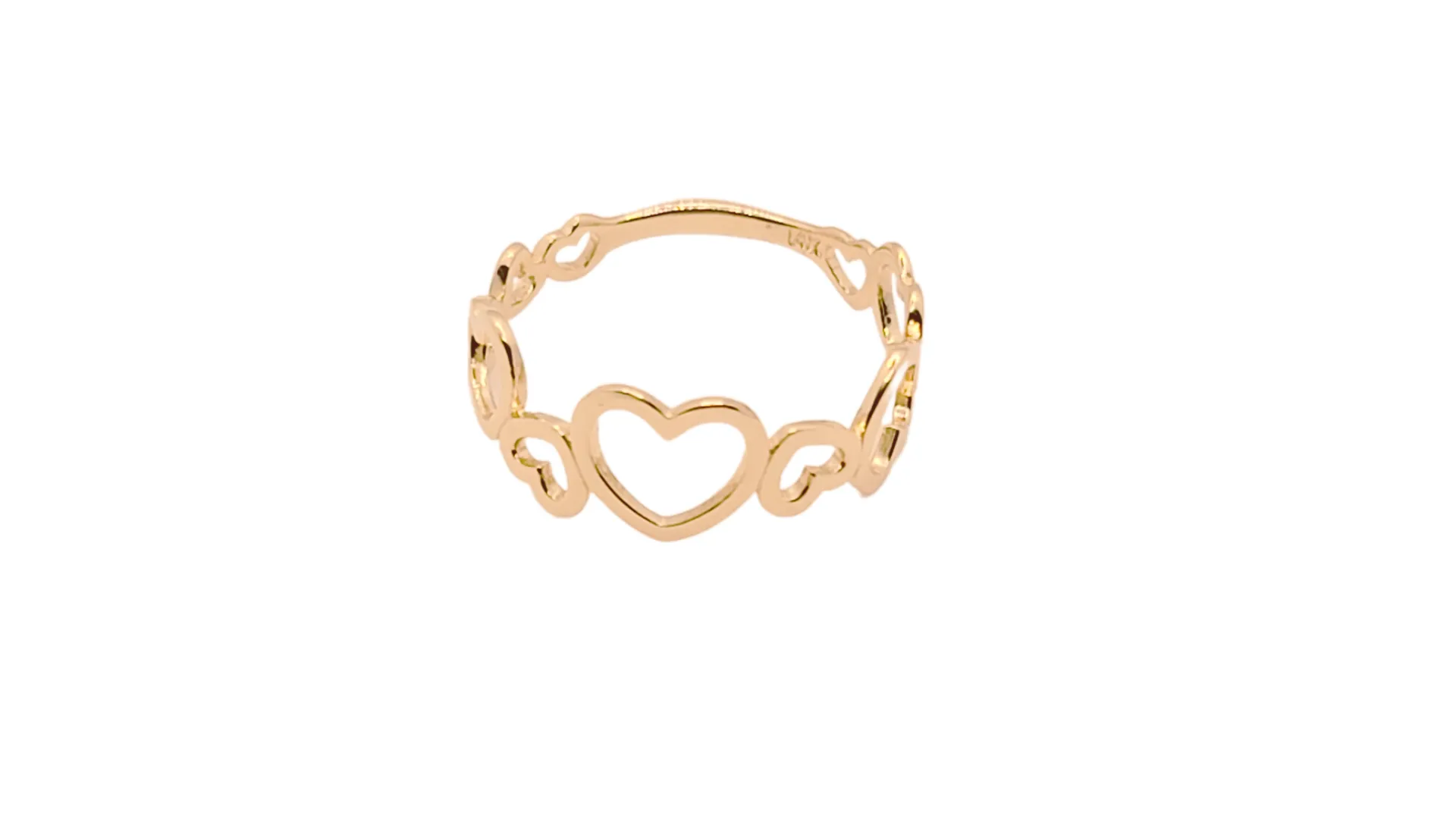 Big and Tiny Hearts Cuff Ring