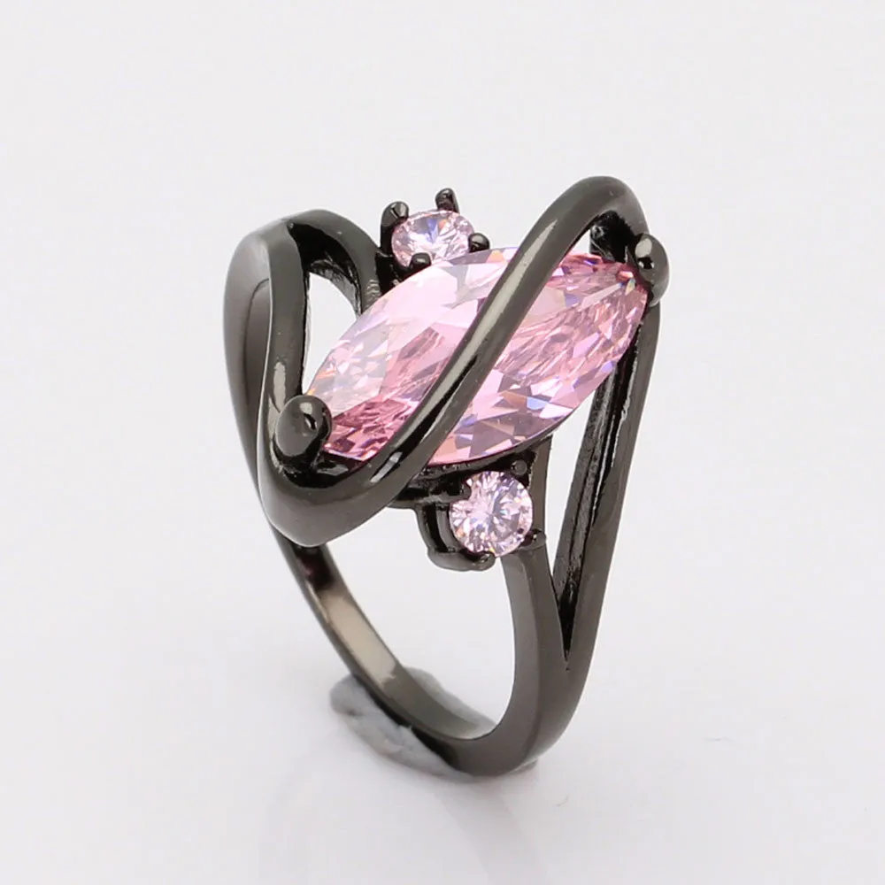 Black Cubic Zircona Ring