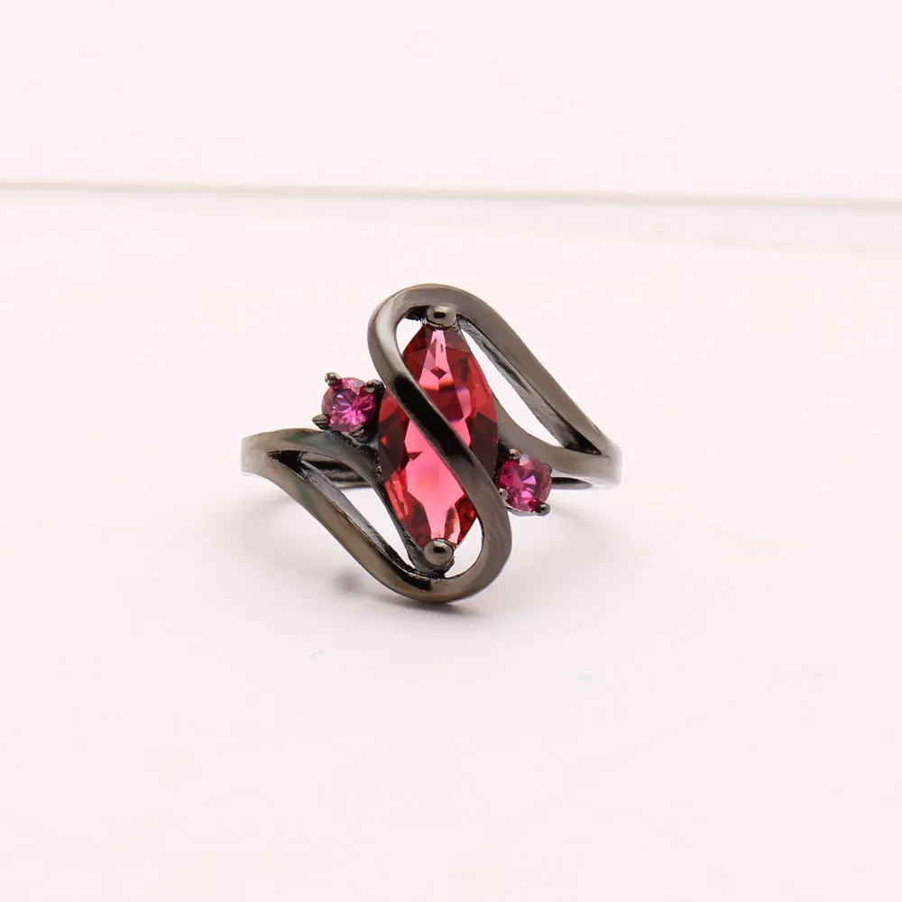 Black Cubic Zircona Ring
