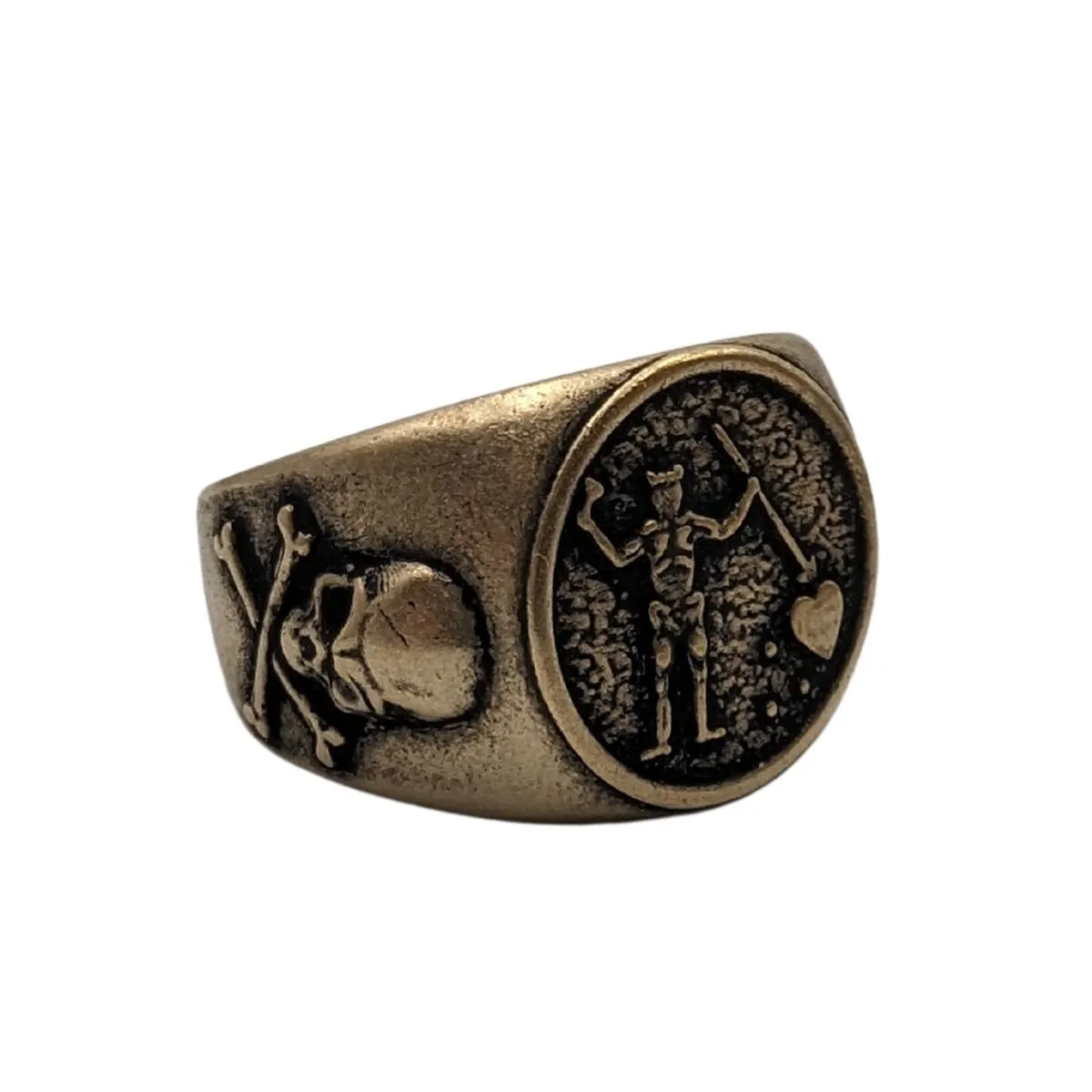 Blackbeard signet bronze ring