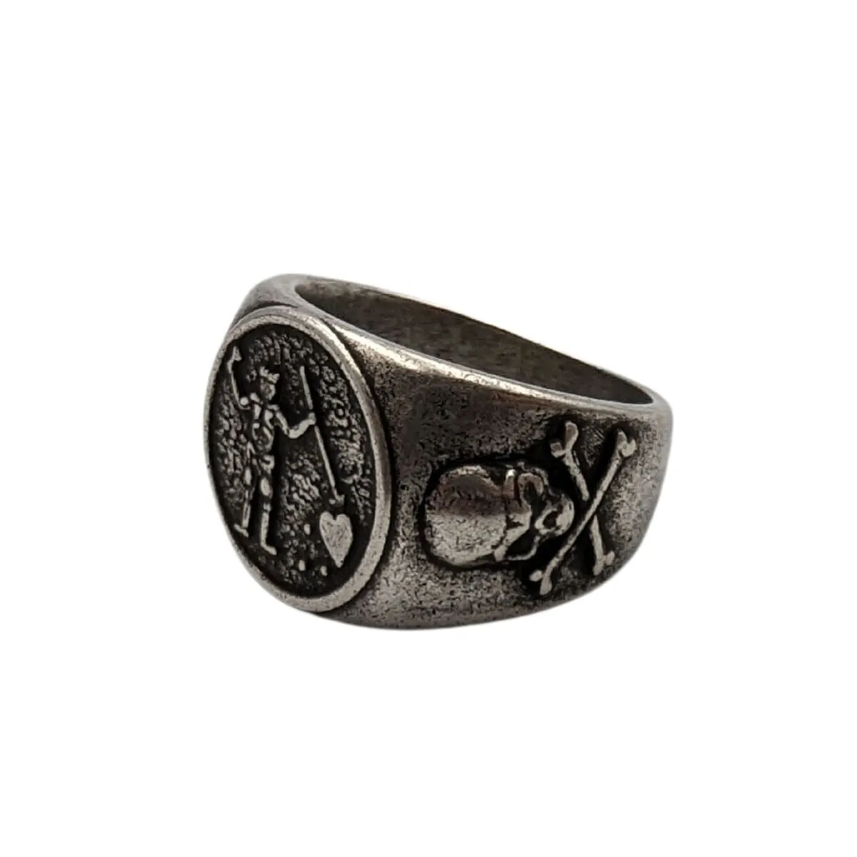 Blackbeard signet bronze ring