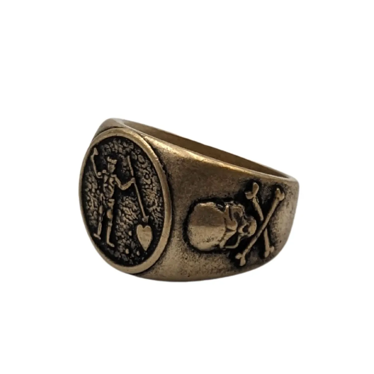 Blackbeard signet bronze ring