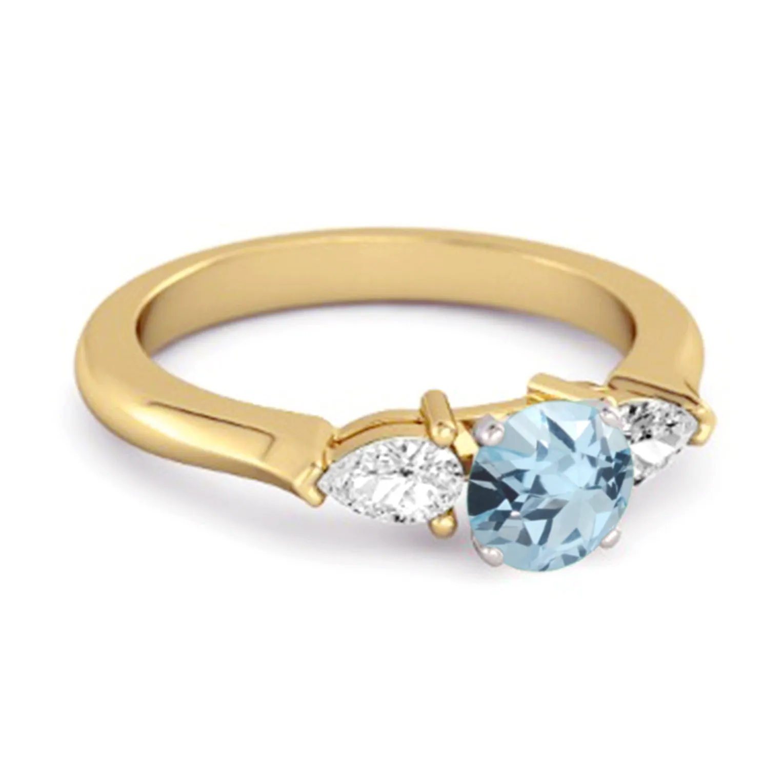 Blue Topaz Simulated Diamond 925 Sterling Silver Women Love Ring