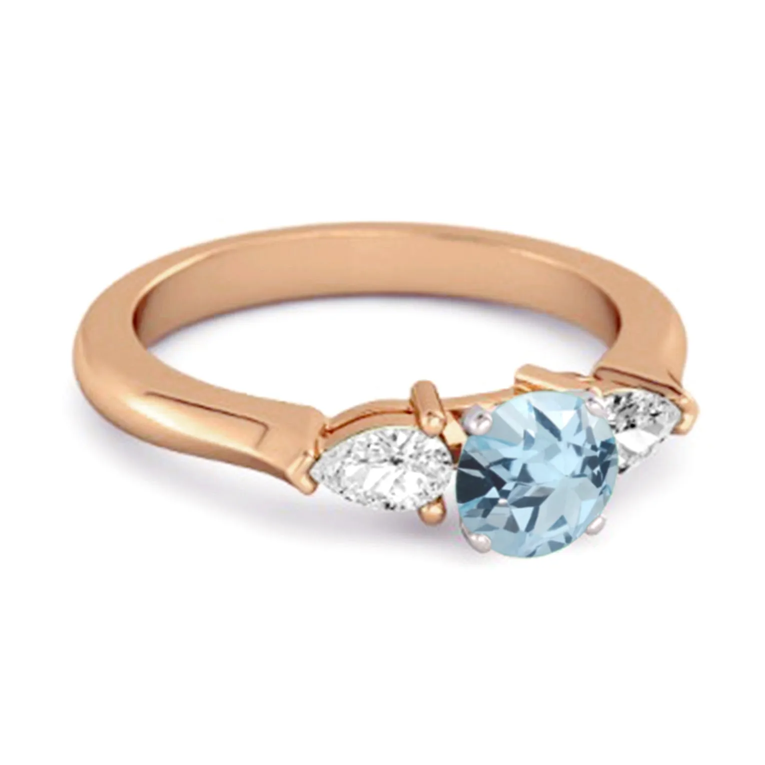 Blue Topaz Simulated Diamond 925 Sterling Silver Women Love Ring