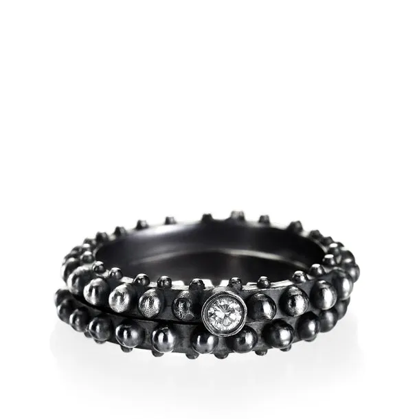 BOHEME ORANGE SAPPHIRE 4-RING STACK