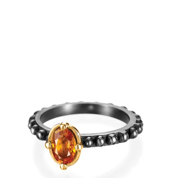 BOHEME ORANGE SAPPHIRE 4-RING STACK