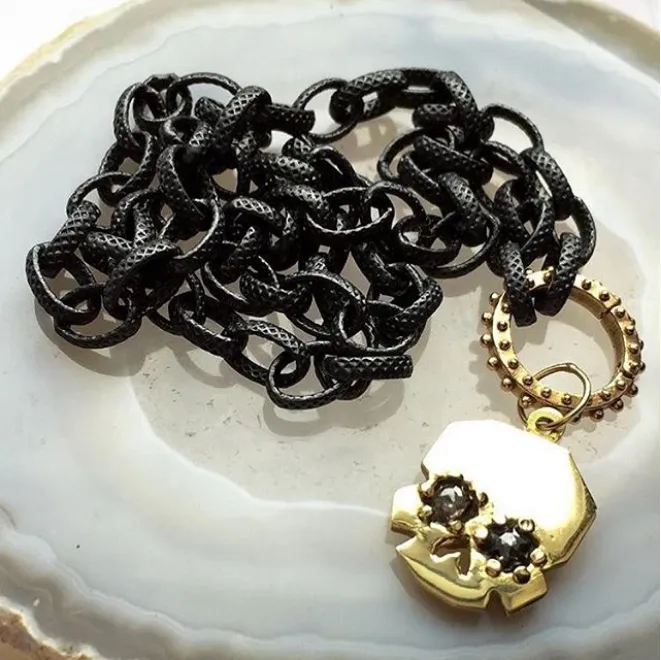 BOHEME OXI SILVER TEXTURED OVAL OPEN CHAIN rts