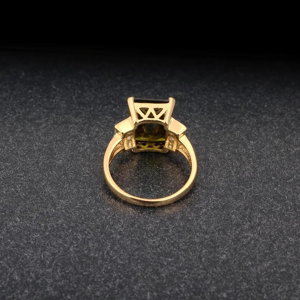 Broadside Square 14mm Gold Color Rings Fashion Jewelry Gift for Women