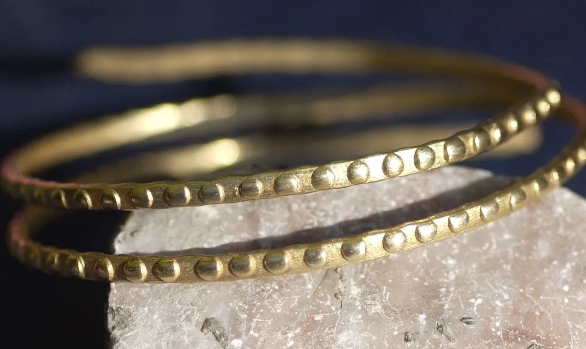 Bronze Ring Stock Shank 3.5mm Dots Textured Metal Wire - Rings Bracelets Pendants Metalwork
