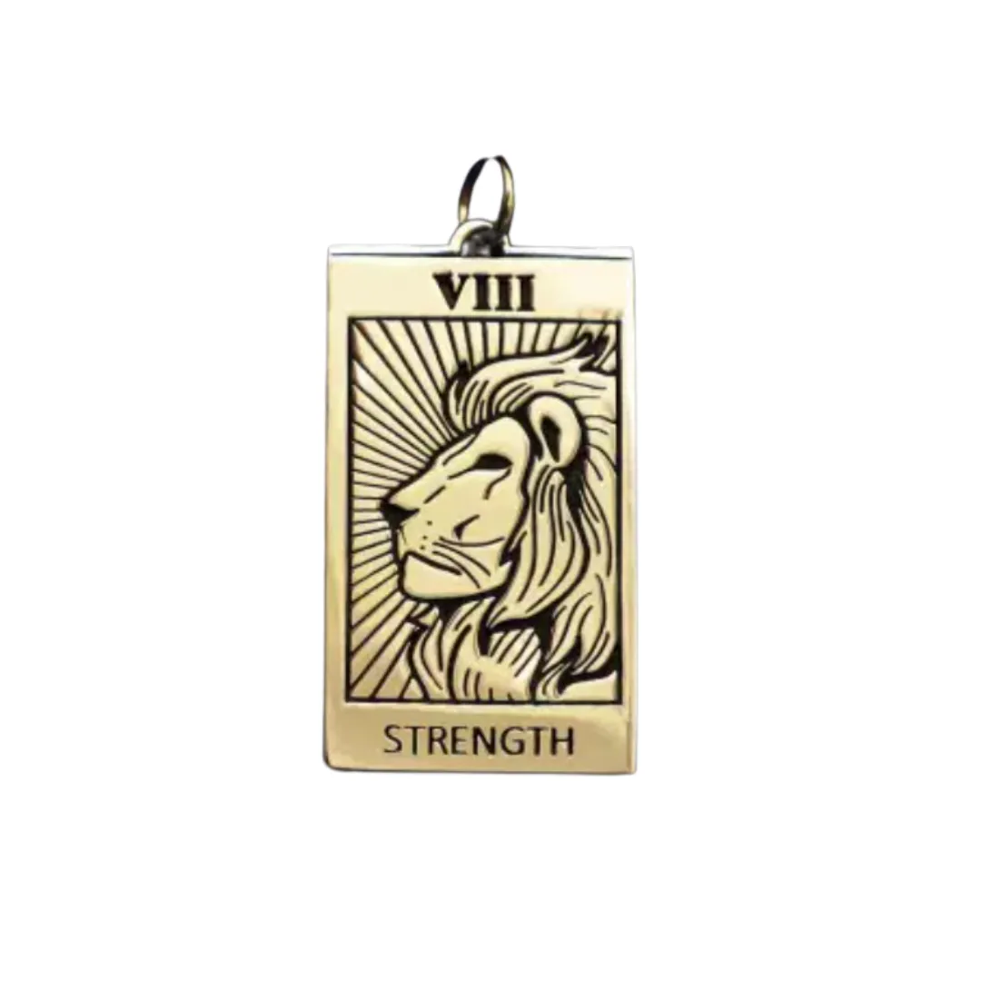 Bronze Tarot Card Necklace