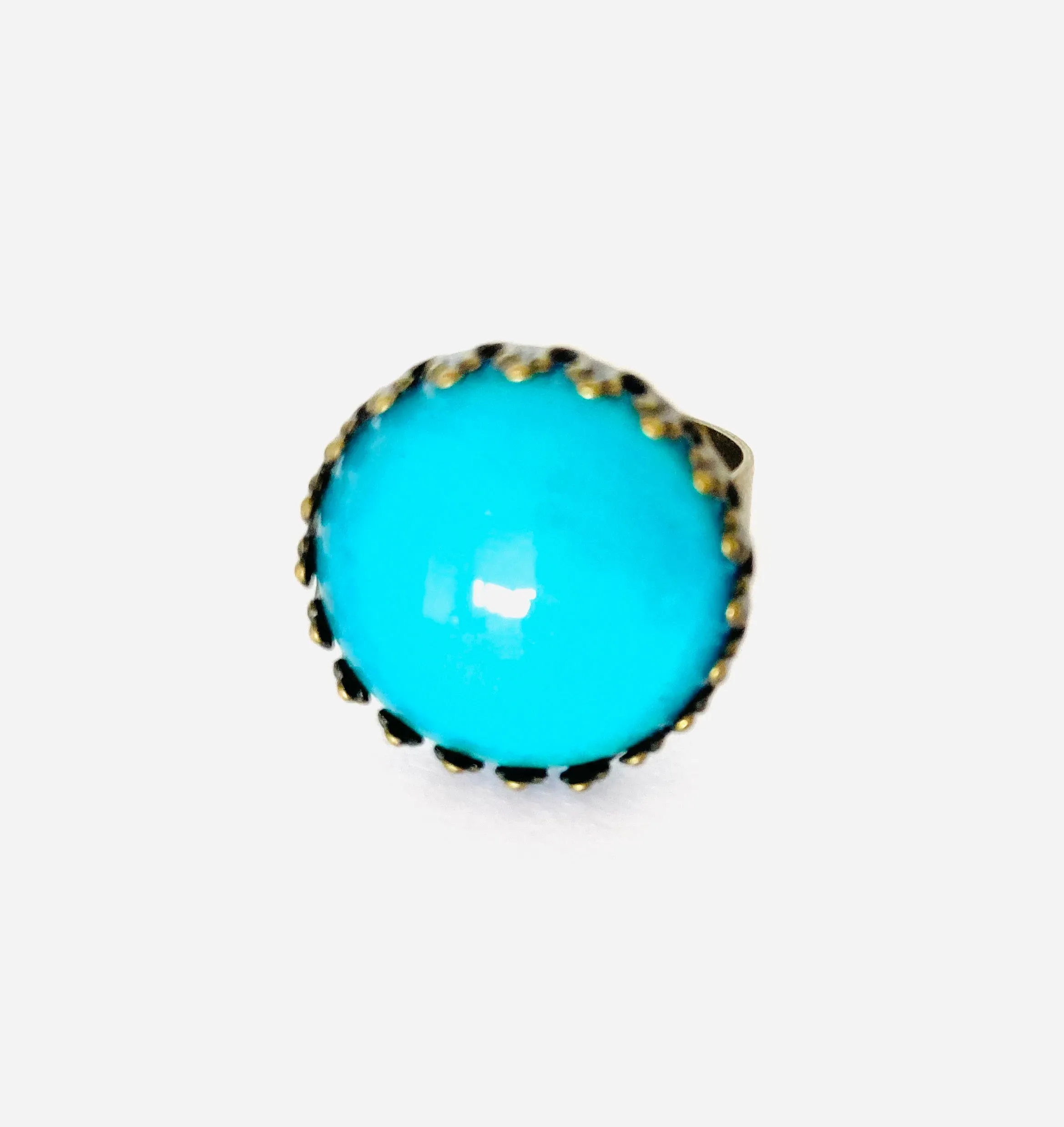 Bronzed Circular Brass Mood Ring