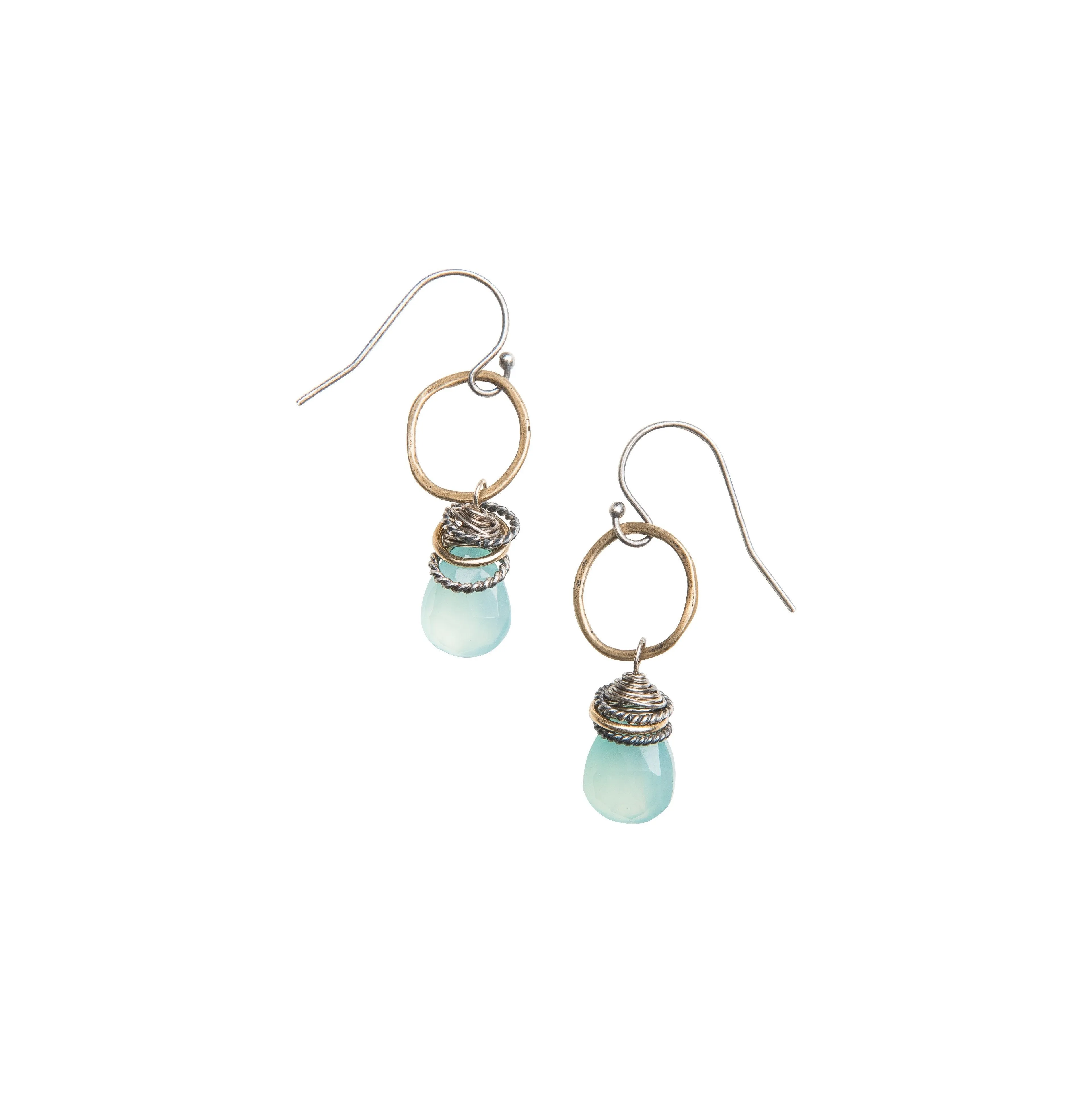 Chalcedony Full Circle Earrings
