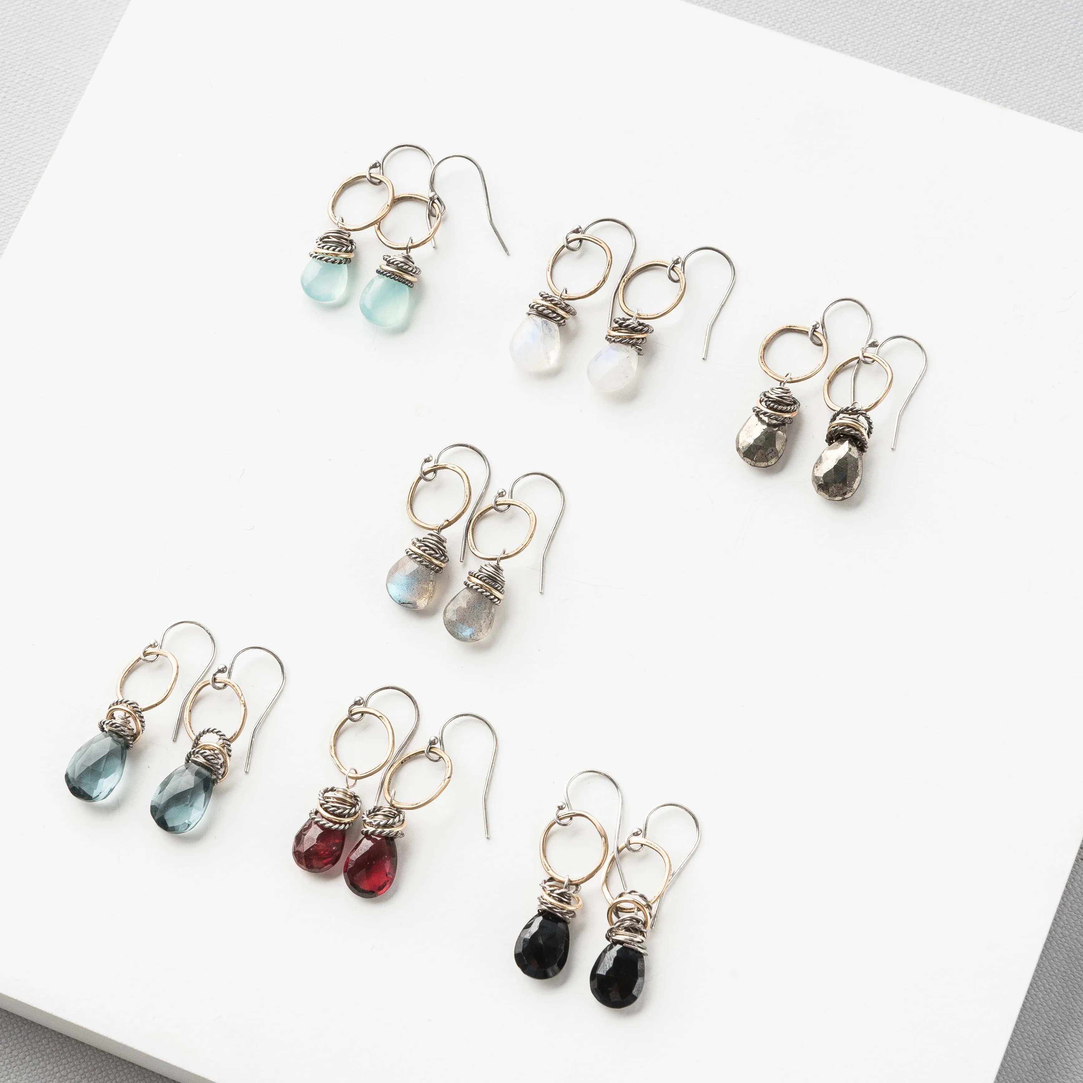 Chalcedony Full Circle Earrings