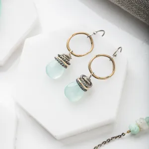 Chalcedony Full Circle Earrings