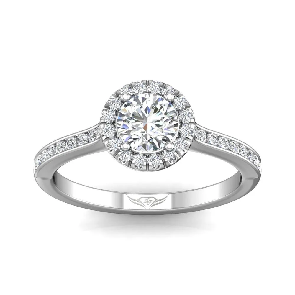 Channel Halo Engagement Ring
