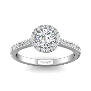 Channel Halo Engagement Ring