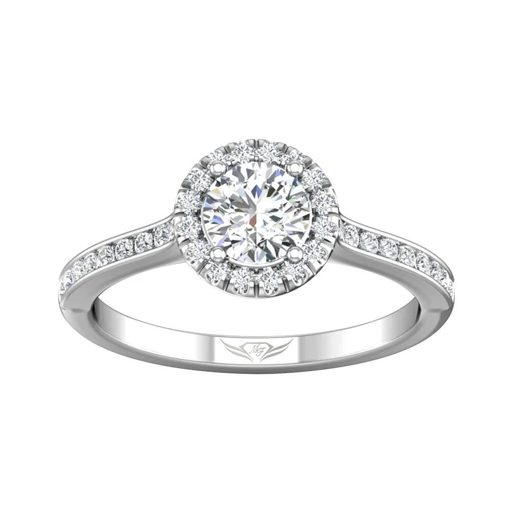 Channel Halo Engagement Ring