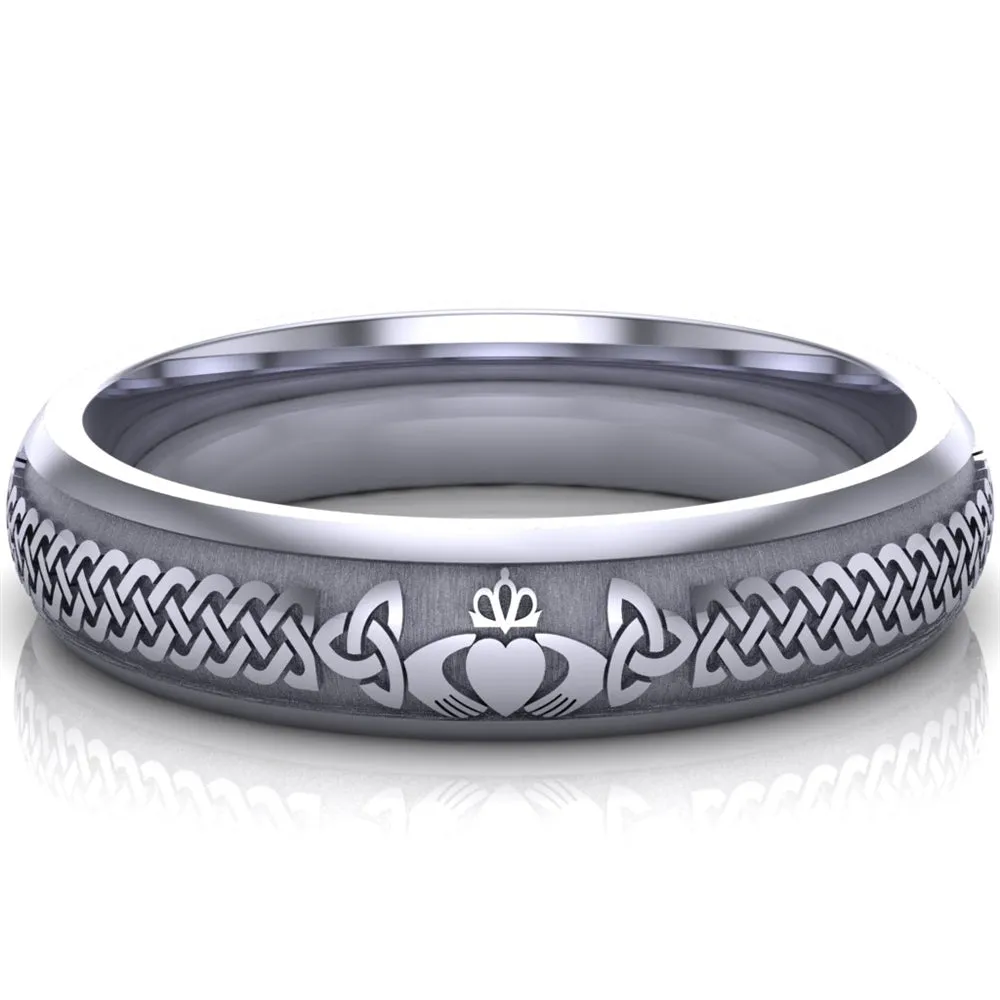 Claddagh Wedding Ring UCL1-PLATINUM5M - Platinum