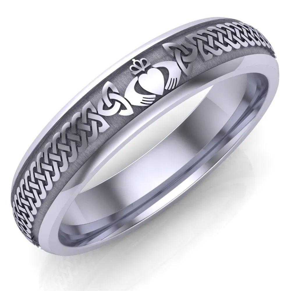 Claddagh Wedding Ring UCL1-PLATINUM5M - Platinum