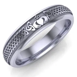 Claddagh Wedding Ring UCL1-PLATINUM5M - Platinum