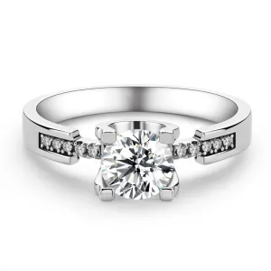 Classic Round Cut 1Carats Moissanite Diamond Solitaire Rings