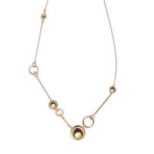 Composition Necklace in Gold