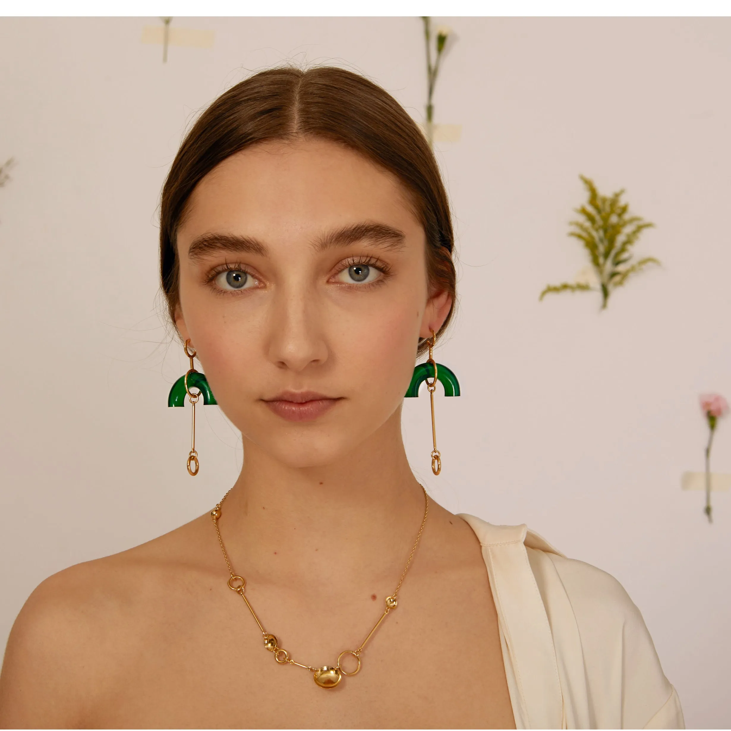 Composition Necklace in Gold