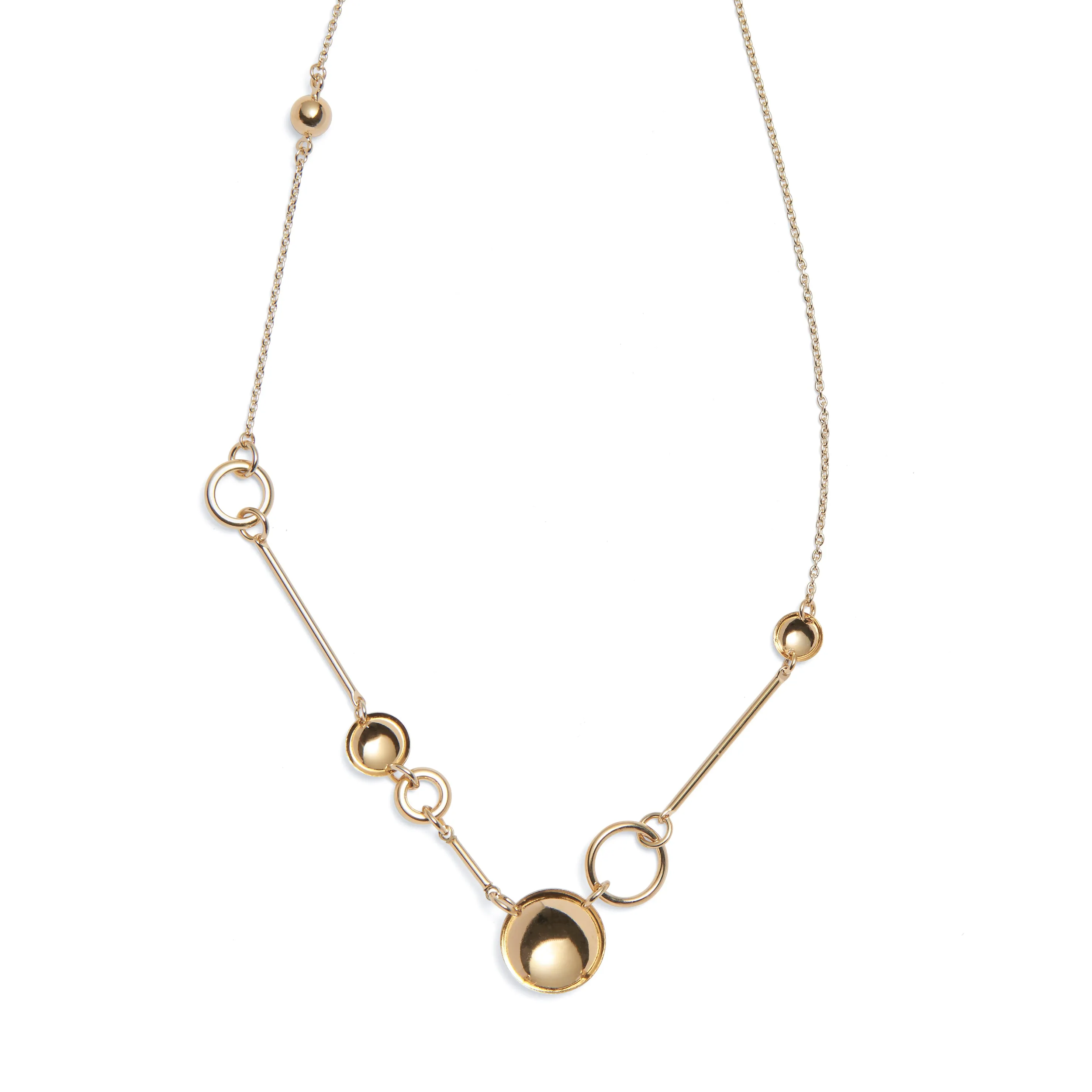 Composition Necklace in Gold