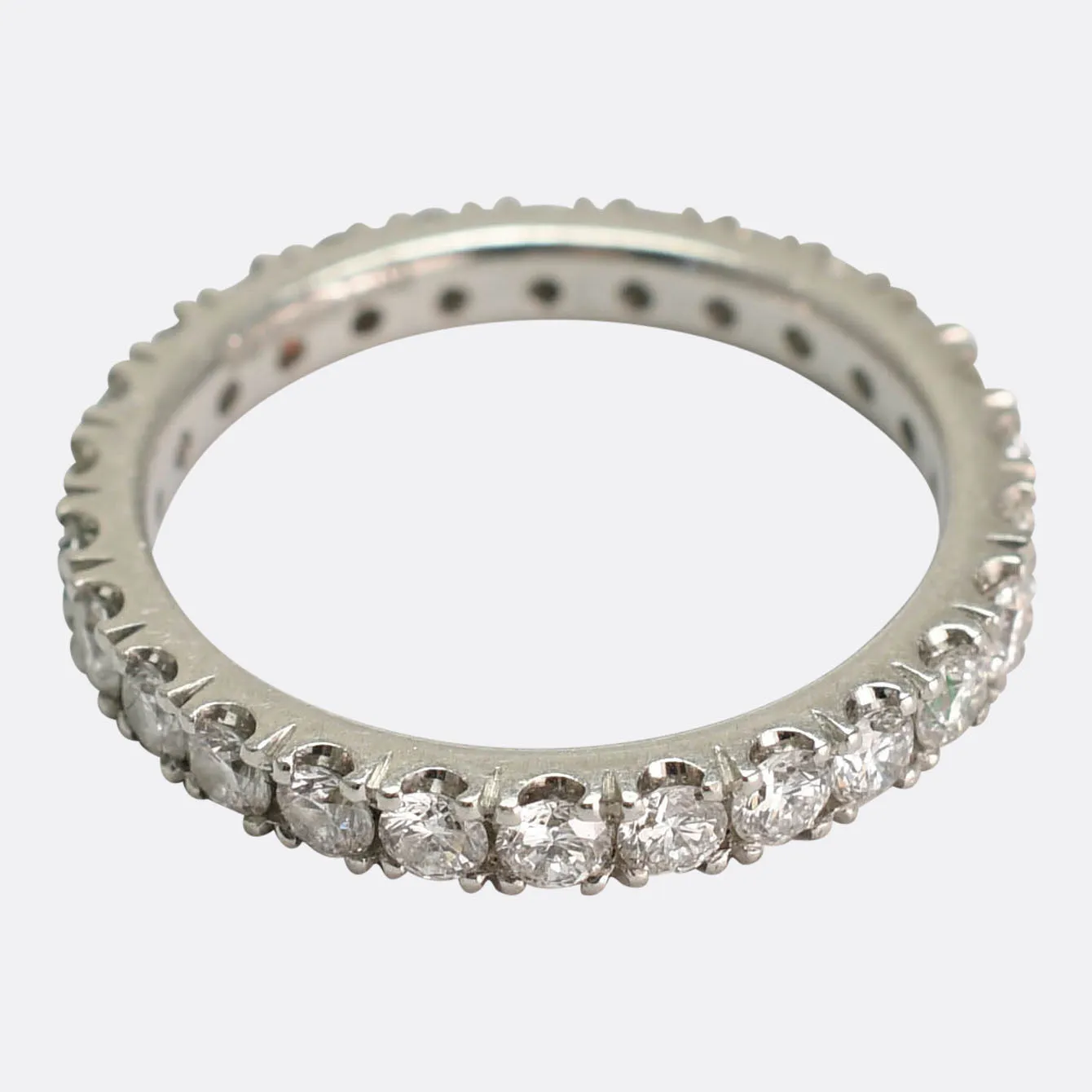 Contemporary Diamond Platinum Eternity Ring