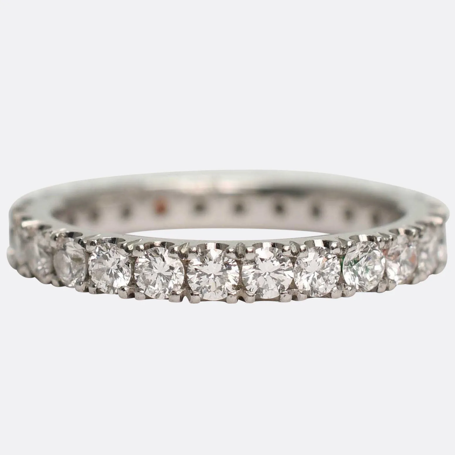 Contemporary Diamond Platinum Eternity Ring