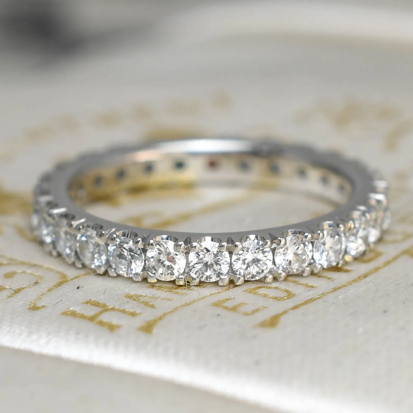 Contemporary Diamond Platinum Eternity Ring