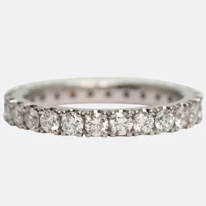 Contemporary Diamond Platinum Eternity Ring