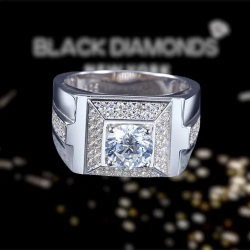 Created Diamond Men's Wedding Band Ring 1 Carat