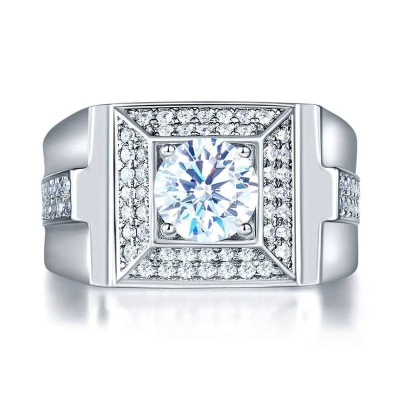 Created Diamond Men's Wedding Band Ring 1 Carat