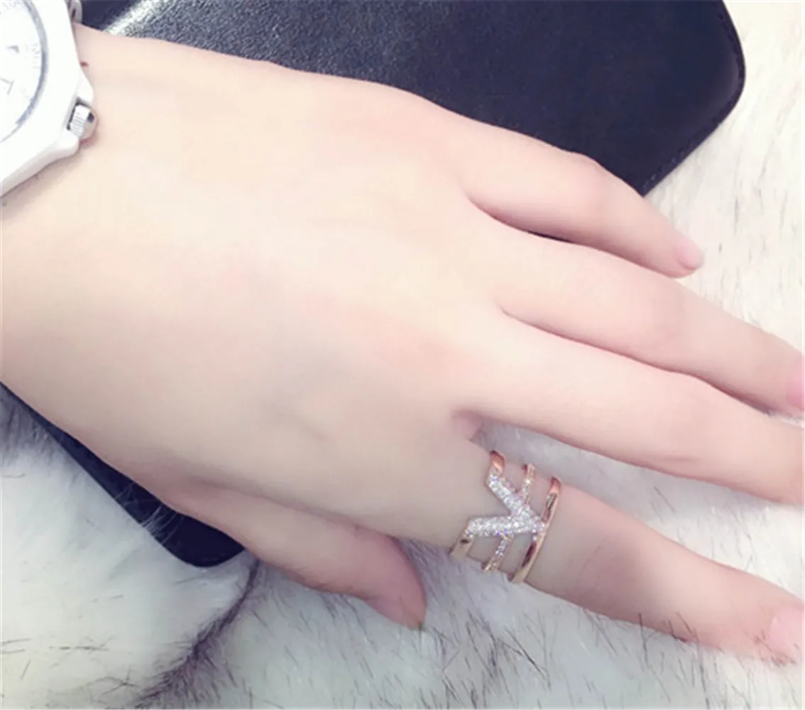 Cubic Zirconia Beaded Adjustment Statement Rings