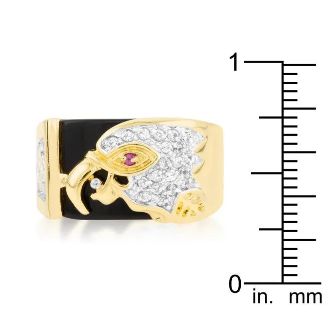 Cubic Zirconia Eagle Mens Ring