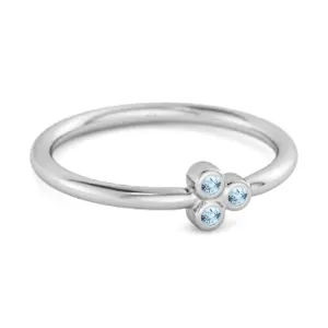 Dainty 0.20 Cts Blue Topaz 925 Sterling Silver Tiny Ring Gift For Her