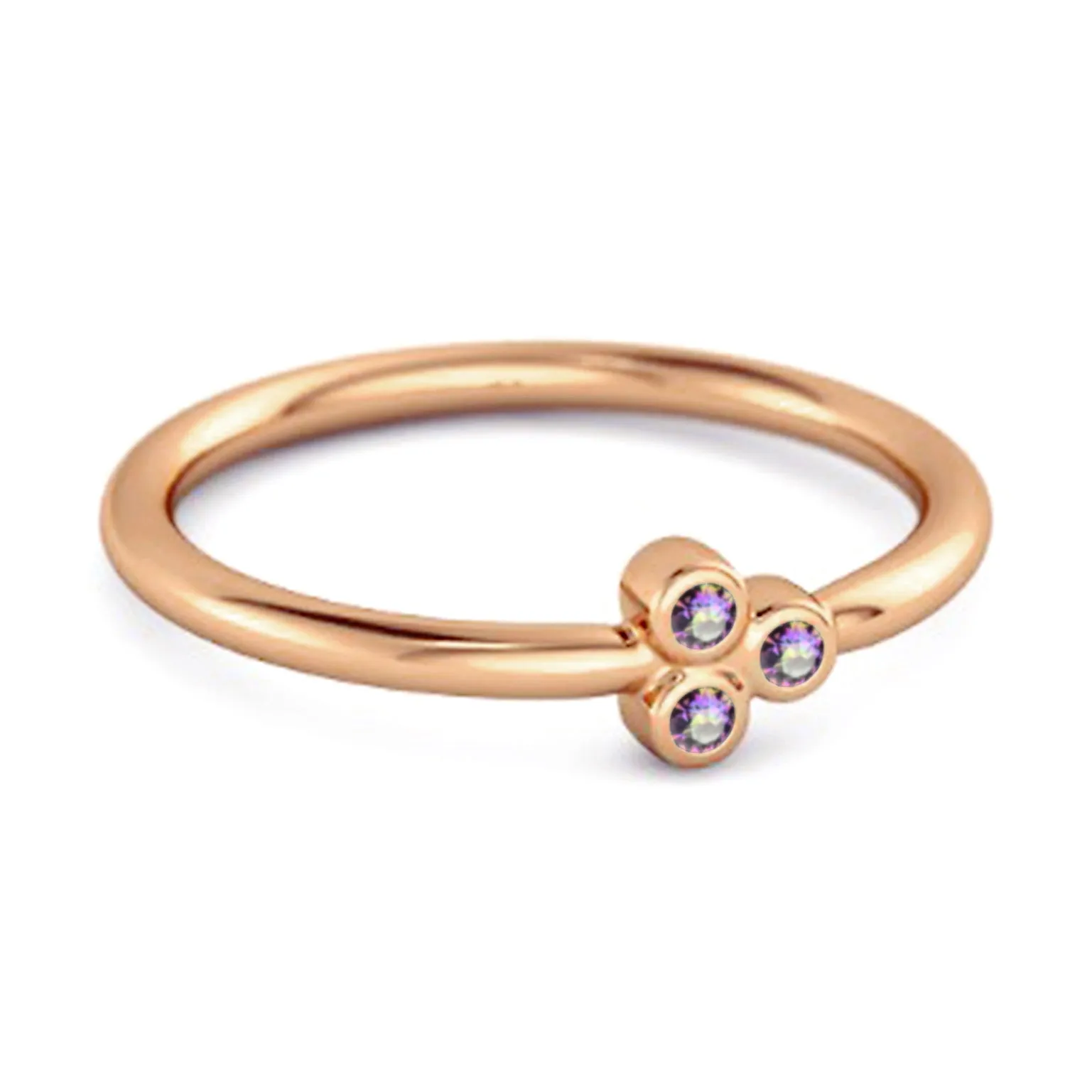 Dainty 0.20 Cts Mystic Topaz 925 Sterling Silver Tiny Ring Gift For Her
