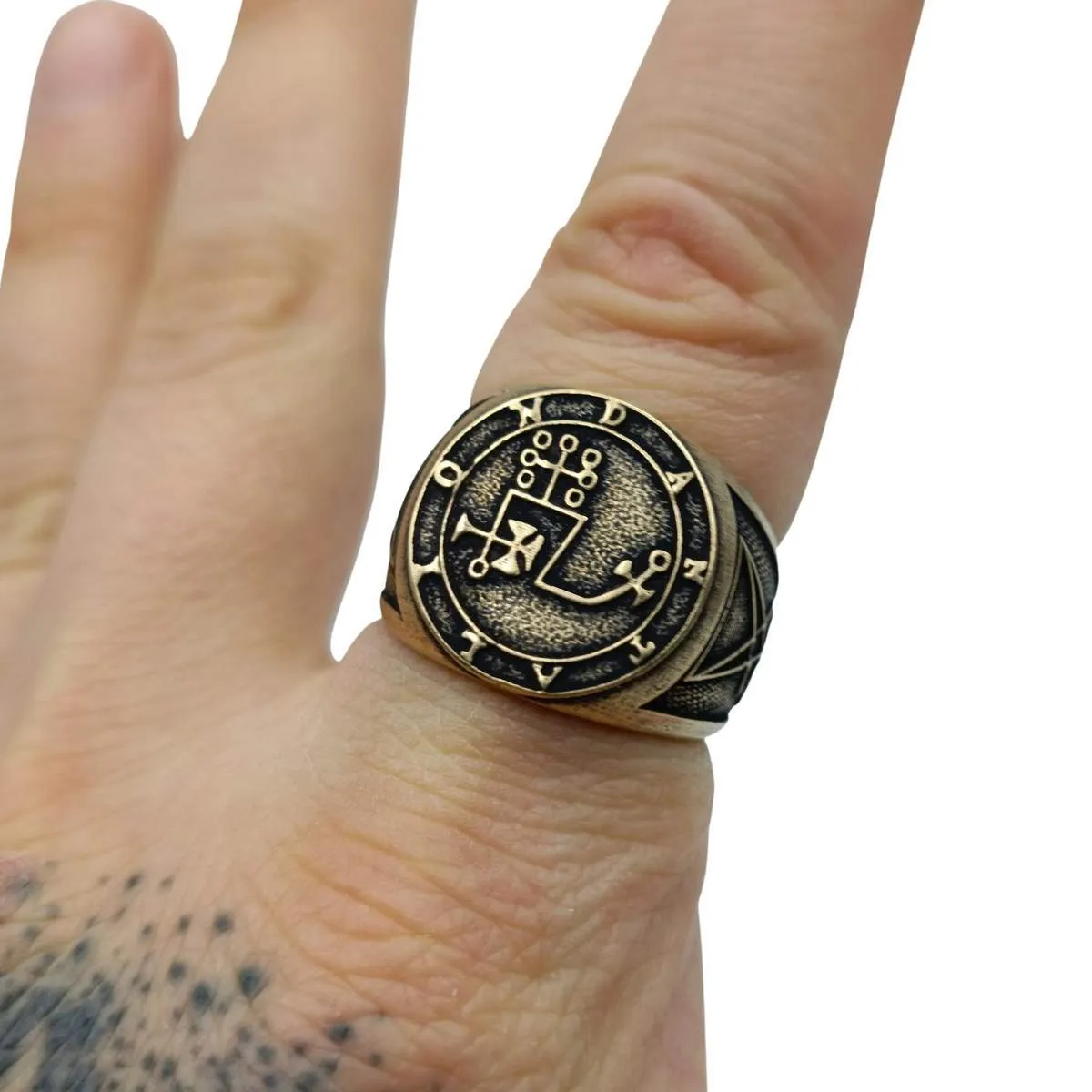 Dantalion sigil ring from bronze