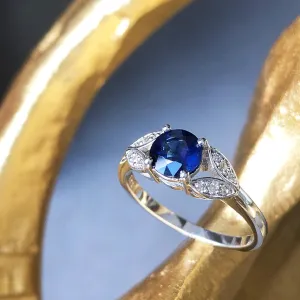 Delicate Open Diamond Leaf Shoulder Ring